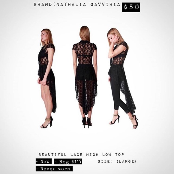 NATHALIA GAVIRIA - LACE HIGH LOW TOP - Picture 4 of 8